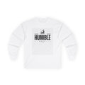 Humble Hustle Long Sleeve Tee — 'HUMBLE' Motivational Graphic Shirt