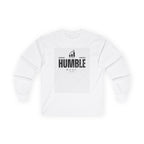 Humble Hustle Long Sleeve Tee — 'HUMBLE' Motivational Graphic Shirt