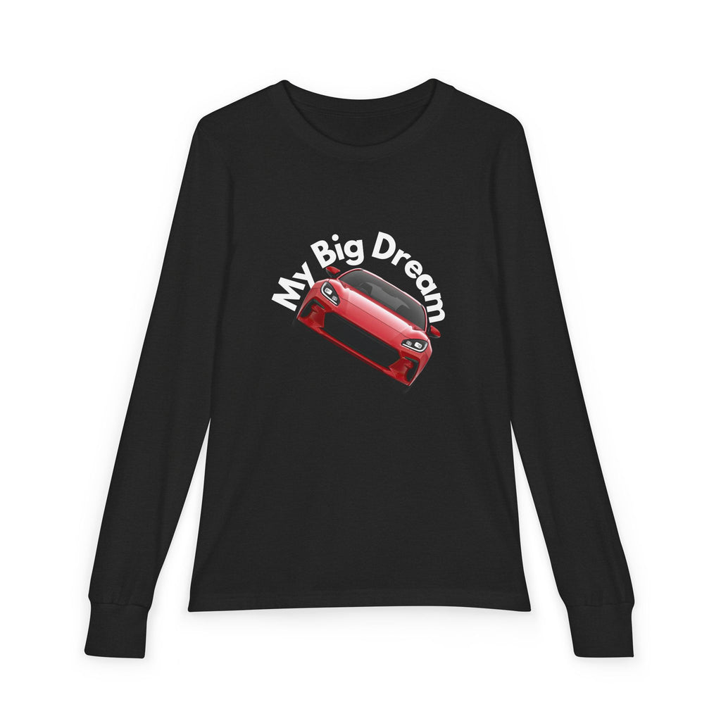 Youth Long Sleeve Tee – Red Sports Car Graphic - Dreams Deals Store
