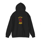 Hoodie "Love Dose" Rose Graphic – Cozy Floral Streetwear Pullover - Dreams Deals Store