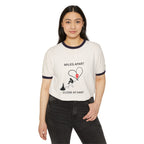 Long-Distance Love Ringer Tee — “Miles Apart, Close at Hart” Couple Shirt - Dreams Deals Store