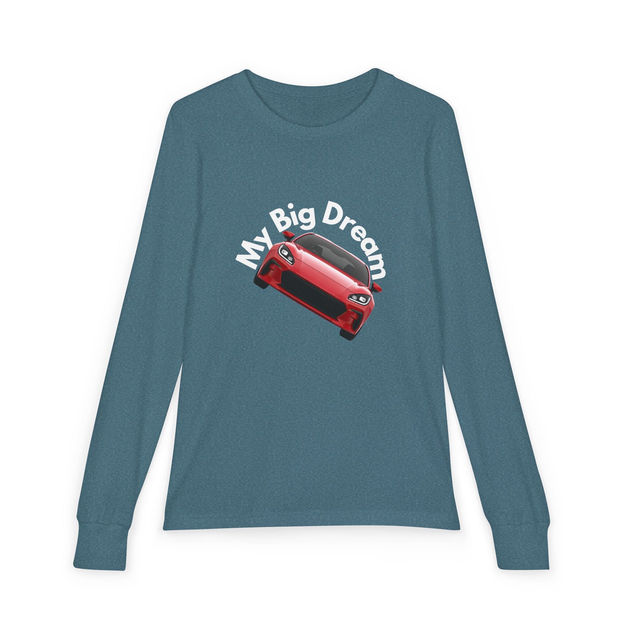 Youth Long Sleeve Tee – Red Sports Car Graphic - Dreams Deals Store